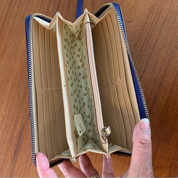 New ✨ KATE SPADE Wellesley Full Size Cobalt Blue Wallet - Picture 10 of 14